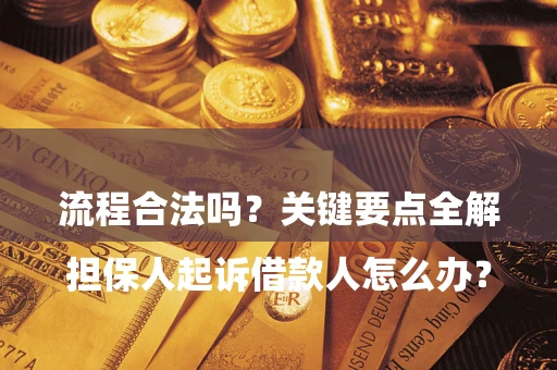 北京

担保人起诉借款人怎么办？流程合法吗？关键要点全解析